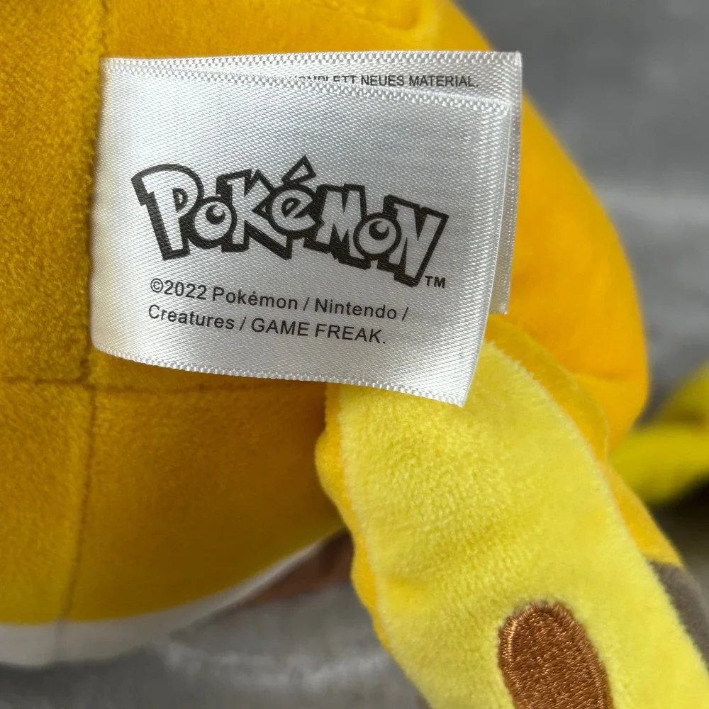 Pokemon Raichu Plush 10 Inch Stuffed Animal Toy 2022 Nintendo Game Freak Orange